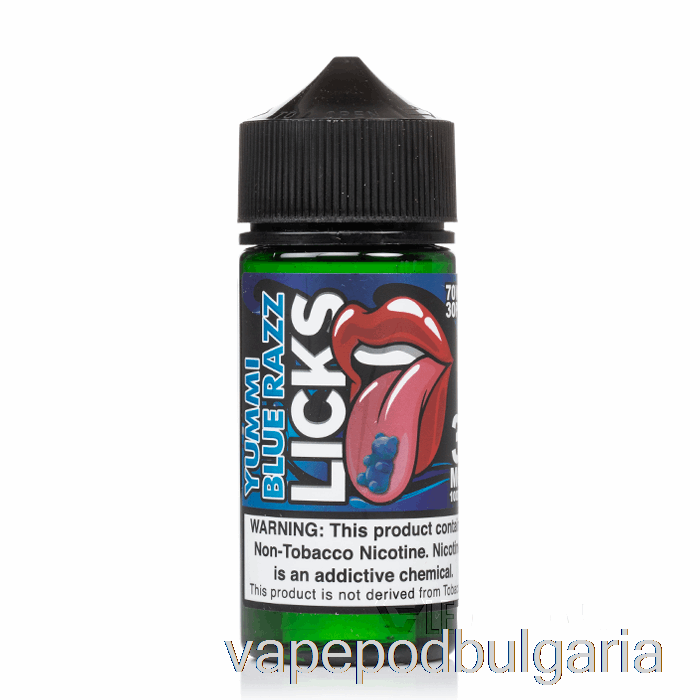 Vape Течности Yummi Blue Raspberry - Licks Roll Upz - 100ml 3mg